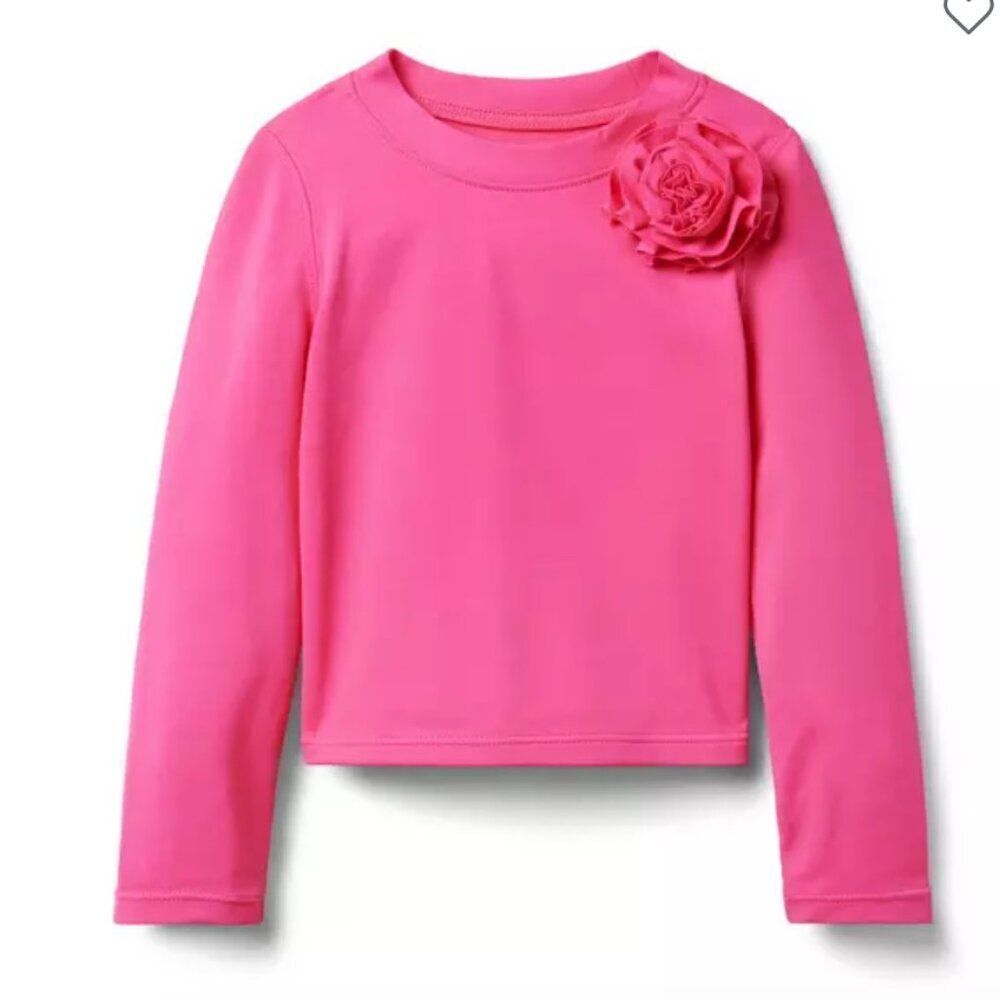 Janie and Jack 100048655 Pink Recycled Rosette Rash Guard size 12-18 m NWT